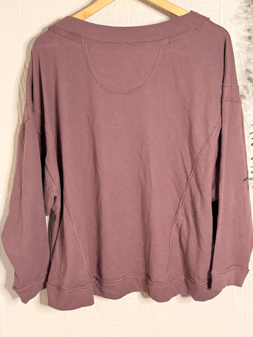 Staycation oversized Lounge Sweatshirt NWOT elderberry tea - Picture 5 of 5